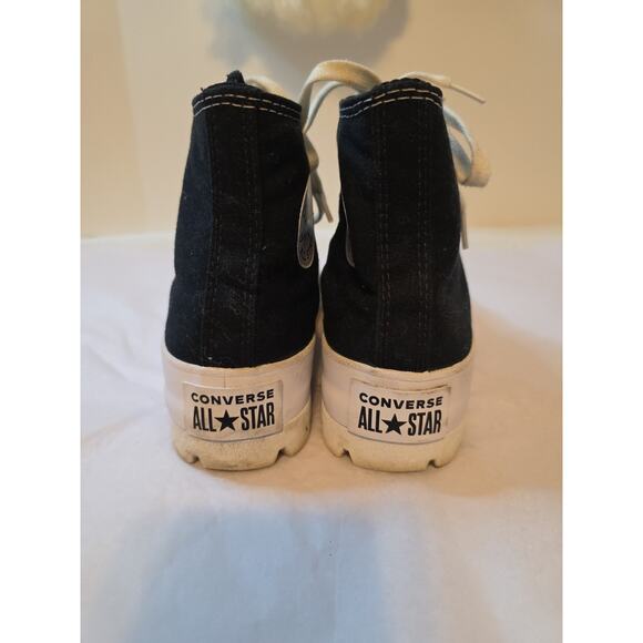 Converse Chuck Taylor All Star Lugged High Black White Platform Womens 6 Sneaker - Picture 5 of 11